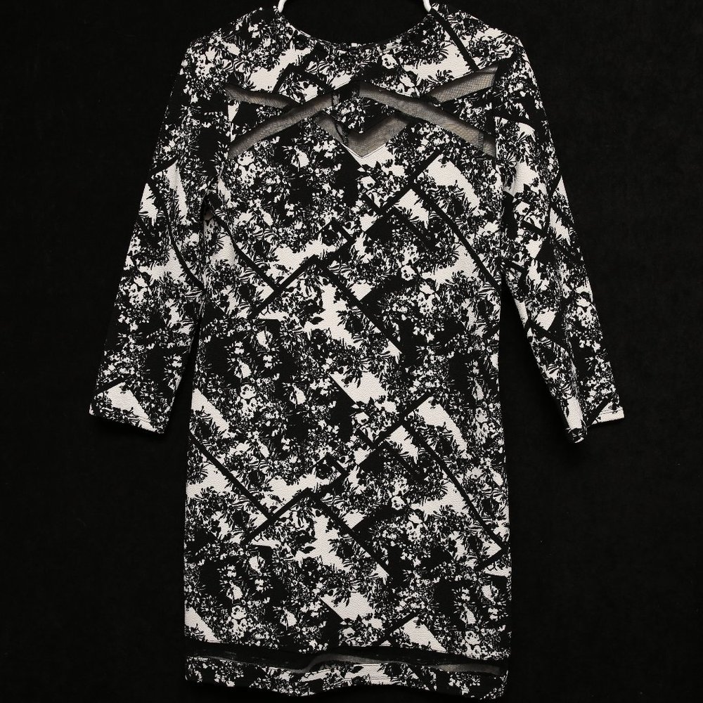 Black & White Subtle Floral Dress